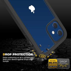 img 2 attached to 📱 Premium Diaclara iPhone 12/12 Pro Case: Ultimate Protection with Built-in Touch Sensitive Screen Protector - Black/Clear