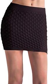 img 1 attached to 👗 Tyche Bandage Knit Mini Skirt for Women