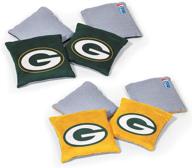 🏈 wild sports nfl pro football dual sided bean bags - 8 count, premium toss bags for cornhole set - ideal for tailgates, outdoor activities, backyard fun logo