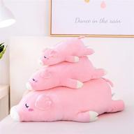 🐷 pink pig stuffed plush pet toy - 17.6" doll baby pillow stuffed animal, extra soft, huggable toddler toy for boys and girls, snuggle buddy, cuddle pillow filled with pp cotton logo