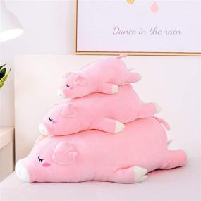 img 3 attached to 🐷 Pink Pig Stuffed Plush Pet Toy - 17.6" Doll Baby Pillow Stuffed Animal, Extra Soft, Huggable Toddler Toy for Boys and Girls, Snuggle Buddy, Cuddle Pillow Filled with PP Cotton