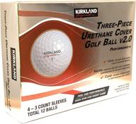 🏌️ kirkland signature 3-piece urethane cover golf ball v2.0, 12-pack, white logo