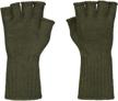 black military-issue fingerless gloves logo