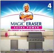 💪 powerful cleaning pads: mr. clean magic eraser extra power, 4-count boxes, pack of 4 logo