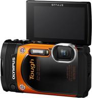 📷 olympus tg-860 tough waterproof camera, 3-inch lcd, orange - ideal for outdoor adventures logo