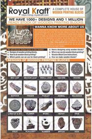 img 1 attached to 🎨 Set of 6 Wooden Printing Stamps: Spiral and Geometric Pattern Designs