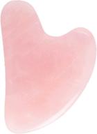 women's gua sha facial tools - natural pink jade stone massage tool with smooth edge for physical therapy, spa acupuncture & face, eyes, neck, body treatment logo