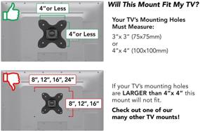 img 1 attached to Mount-It! Small TV Monitor Wall Mount Arm, VESA Wall Mount Bracket, Fits 19-27 Inch Display Screens, 75 100 VESA and RV Compatible, Tilts and Swivels, Holds up to 40 lbs