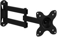 mount-it! small tv monitor wall mount arm, vesa wall mount bracket, fits 19-27 inch display screens, 75 100 vesa and rv compatible, tilts and swivels, holds up to 40 lbs logo