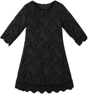 🌸 chic and trendy: bgirnuk flower sleeve dresses 312black - perfect girls' clothing for every occasion! logo