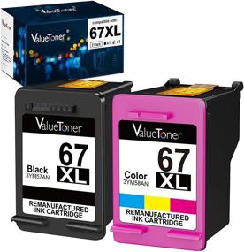 img 4 attached to 🖨️ Valuetoner Remanufactured HP 67XL Ink Cartridges (2-Pack) for Envy & DeskJet Printers