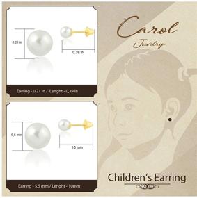img 3 attached to Freshwater Cultured Stopper Earrings Infants