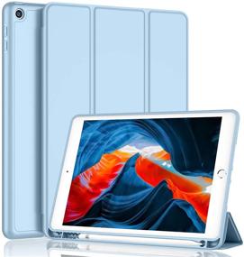 img 4 attached to 📱 iMieet iPad 9th Gen Case 2021/iPad 8th Gen Case 2020 10.2 Inch with Pencil Holder - Sky Blue