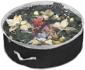 img 4 attached to 🎄 36-inch Primode Wreath Storage Bag - Garland Wreaths Container with Clear Window for Simple Christmas Holiday Organization - Made of Strong 600D Oxford Material