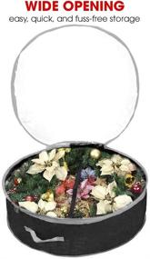 img 2 attached to 🎄 36-inch Primode Wreath Storage Bag - Garland Wreaths Container with Clear Window for Simple Christmas Holiday Organization - Made of Strong 600D Oxford Material