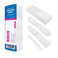 💆 mirucoo salon quality non-woven wax strips: multi size pack (300) for effective body & facial hair removal logo