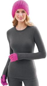 img 1 attached to 👕 Cozy up in Style with Cuddl Duds Women's Comfortwear Long Sleeve Crew