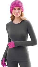 img 2 attached to 👕 Cozy up in Style with Cuddl Duds Women's Comfortwear Long Sleeve Crew