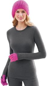 img 4 attached to 👕 Cozy up in Style with Cuddl Duds Women's Comfortwear Long Sleeve Crew