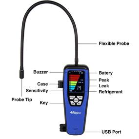 img 1 attached to 🔍 Advanced Refrigerant Freon Leak Detector ILD-200 with Portable Case - High Sensitivity HVAC Halogen Leakage Tester Checker by 4ALLTECH