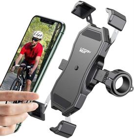 img 4 attached to Bike Phone Mount VUP - 360° Rotation Anti-Shake Bike Holder for iPhone 12/Pro/Pro Max/Mini/SE 2020/11/Pro/Max/X/XR/8/7/Plus - Fits 4.7-6.7 inch Smart Phones (Black)