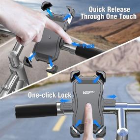 img 2 attached to Bike Phone Mount VUP - 360° Rotation Anti-Shake Bike Holder for iPhone 12/Pro/Pro Max/Mini/SE 2020/11/Pro/Max/X/XR/8/7/Plus - Fits 4.7-6.7 inch Smart Phones (Black)