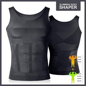 img 3 attached to HÖTER Men's Slimming Shaper Shirt: Perfect Abdomen Toning and Stylish Clothing