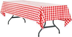 img 4 attached to 🎂 Disposable Checkered Rectangle Tablecloth for Birthdays