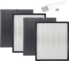 img 4 attached to 🌬️ LBLVBNEWD 2 Pack True HEPA &amp; 2 Pack Activated Carbon Replacement Filters Set Compatible with Levoit LV-PUR131, LV-PUR131S, LV-PUR131-RF Air Purifier - Enhanced Air Filtration System for Cleaner &amp; Healthier Indoor Air