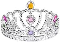 👑 rhode island novelty cotiarh rhinestone tiara princess crowns pack of 12, multi-colored - improved for seo logo