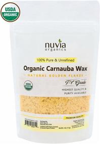 img 1 attached to 🌿 Nuvia Organics 4 Oz Carnauba Wax - USDA Certified, 100% Vegan, Sustainably Harvested for DIY Cosmetics, Food Grade, Versatile Uses