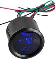 🔥 hotsystem universal turbo boost pressure gauge: 2" 52mm meter -14~30 psi blue digital led for car motor - boost your performance! logo