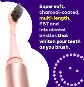 img 1 attached to 🦷 BURST Replacement Electric Toothbrush Heads: Charcoal Bristles for Deep Clean, Healthier Smile - 3pk, Rose Gold