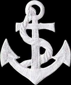 img 1 attached to ⚓ White Anchor Patch - Iron On or Sew On Embroidered Badge