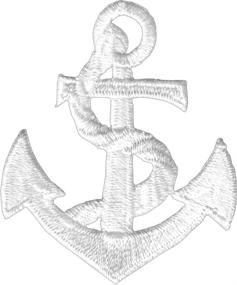 img 2 attached to ⚓ White Anchor Patch - Iron On or Sew On Embroidered Badge