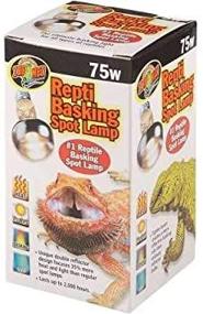 img 1 attached to 🦎 75 Watt Zoo Med Repti Basking Lamp for Reptiles - Ultimate Heat Source