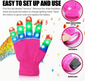 img 3 attached to 🧤 Viposoon Children LED Finger Light Gloves: Exciting and Cool Fun Toys for Kids - Perfect Gifts!