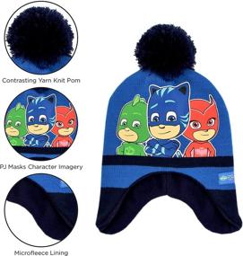 img 2 attached to 🧤 Winter Hat, Gloves, and Beanie Set for PJ Masks E-one - Ideal for Boys Ages 2-4