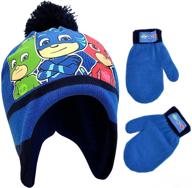 🧤 winter hat, gloves, and beanie set for pj masks e-one - ideal for boys ages 2-4 logo