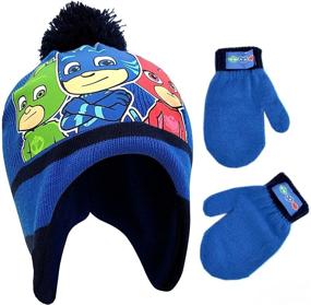 img 4 attached to 🧤 Winter Hat, Gloves, and Beanie Set for PJ Masks E-one - Ideal for Boys Ages 2-4