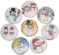 🎄 chenkou craft assorted 20pcs 1 1/2" big santa christmas snowman wood buttons sewing mix lots (40mm) – festive santa and snowman design sewing buttons for christmas crafts logo