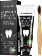 🦷 natural activated charcoal & coconut oil toothpaste - whitens teeth, removes stains, freshens breath, fluoride-free logo