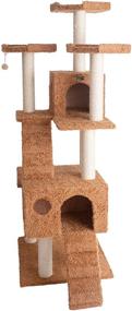 img 1 attached to 🐾 Armarkat Large 74-Inch Cat Tree in Brown (A7407) for Multi-Cat Households