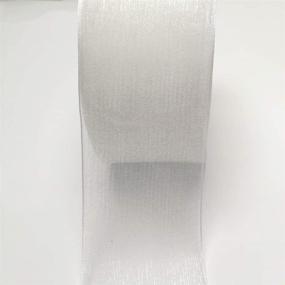 img 1 attached to 🎀 Chenkou Craft Upick 50 Yard/Roll Mix Color/Size Organza Ribbon DIY Craft Wedding Supply (2", White01): Elegant Decorative Ribbons for Various Crafts