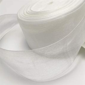 img 2 attached to 🎀 Chenkou Craft Upick 50 Yard/Roll Mix Color/Size Organza Ribbon DIY Craft Wedding Supply (2", White01): Elegant Decorative Ribbons for Various Crafts