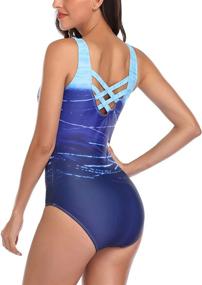 img 2 attached to 👙 Jimilaka Ladies' 1-Piece Athletic Training Swimsuit Swimwear Bathing Suit