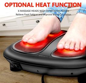 img 3 attached to 👣 Relax and Refresh with the Medcursor Shiatsu Foot Massager - Soothing Heat, Electric Deep Kneading, Muscle Fatigue Relief - Ideal for Home and Office Use (Black)