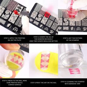 img 1 attached to 💅 Clear Silicone Nail Art Stamper with Scraper - Perfect for DIY Nail Decor