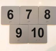 exam room sign numbers (6-10) w/braille logo