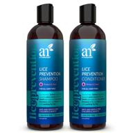 🌿 artnaturals lice prevention shampoo and conditioner - rosemary & tea tree blend - shield for adults & kids - safe daily use - 16 fl oz (473ml) logo